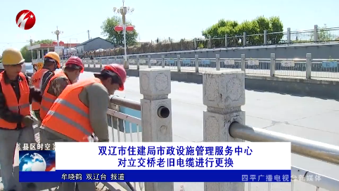 双辽市住建局市政设施管理服务中心对立交桥老旧电缆进行更换