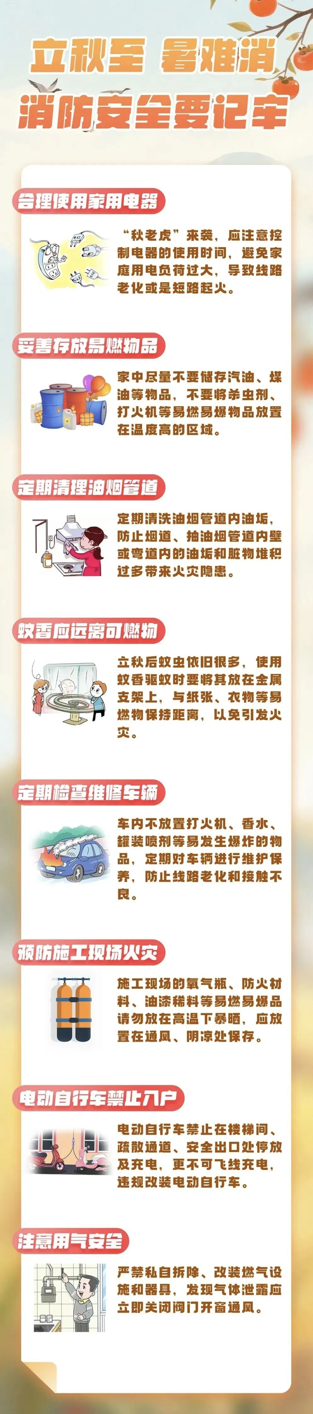 防灾避险小课堂丨立秋至 暑难消 消防安全要记牢