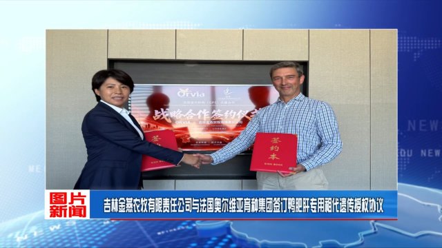 吉林金燕农牧有限责任公司与法国奥尔维亚育种集团签订鸭肥肝专用祖代遗传授权协议