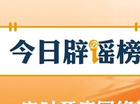 今日辟谣