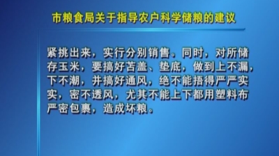 敦化市粮食局关于指导农户科学储粮的建议（11月5日）