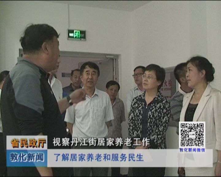 省民政厅视察丹江街居家养老工作（6月11日）