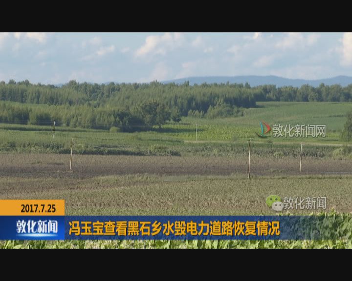 冯玉宝查看黑石乡水毁电力道路恢复情况