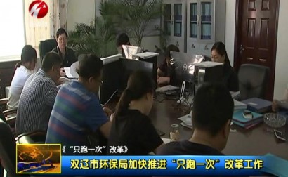 双辽市环保局加快推进“只跑一次”改革工作