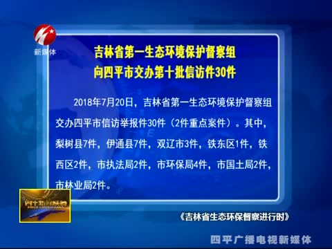 吉林省第一生态环境保护督察组向四平市交办第十批信访件30件