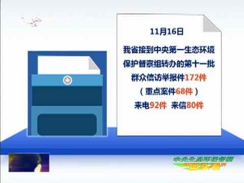 【中央生态环保督察“回头看”】中央生态环保督察组向我省移交第十一批群众信访举报件172件