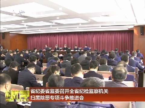 省纪委省监委召开全省纪检监察机关扫黑除恶专项斗争推进会