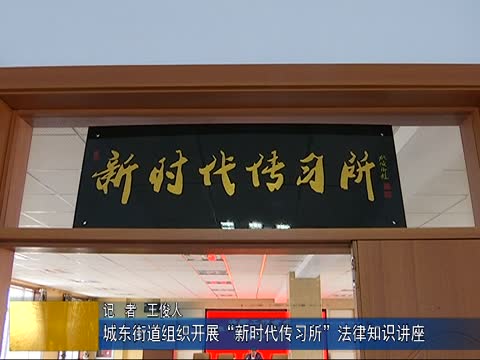 城东街道组织开展“新时代传习所”法律知识讲座