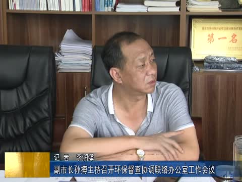 副市长孙搏主持召开环保督查协调联络办公室工作会议