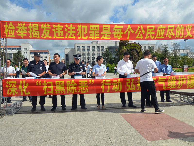 县扫黑除恶领导小组组织开展集中宣传活动 